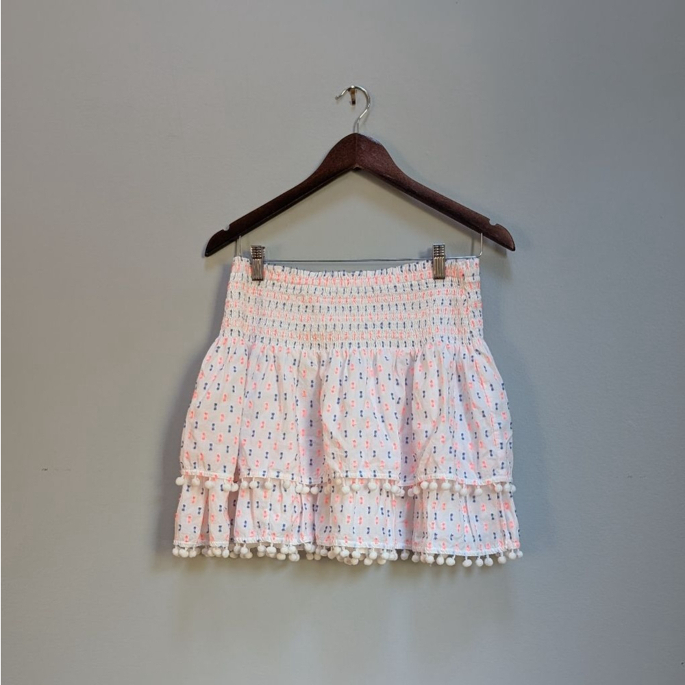 Lilly Pulitzer Ethenia White Blue Orange Patterned Mini Skirt - Small - Picture 4 of 9